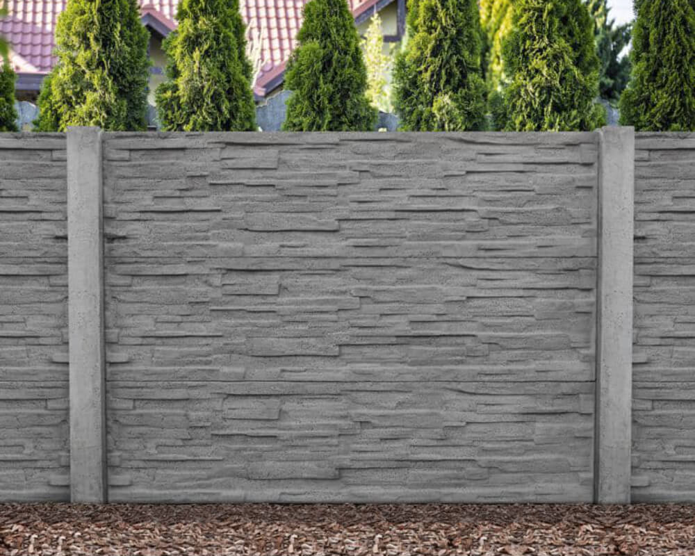 Betonzaun Steinoptik