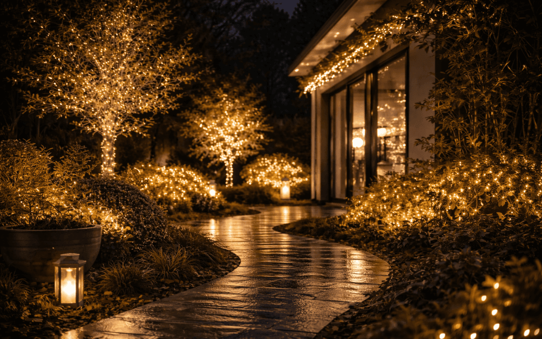 Weihnachtsbeleuchtung im Garten – Ideen